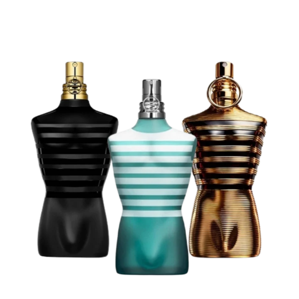 3 Parfums Jean Paul Gaultier LE MALE, Jean Paul Gaultier LE MALE PARFUM et Jean Paul Gaultier LE MALE ELIXIR (Eau de Parfum)